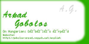 arpad gobolos business card